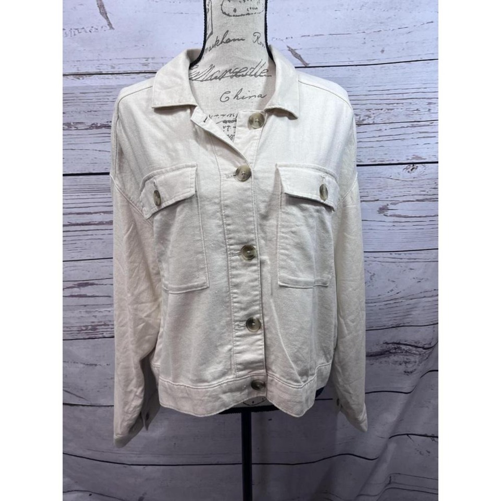 NWT Old Navy‎  XL Creme Lightweight Button Front Casual Jacket